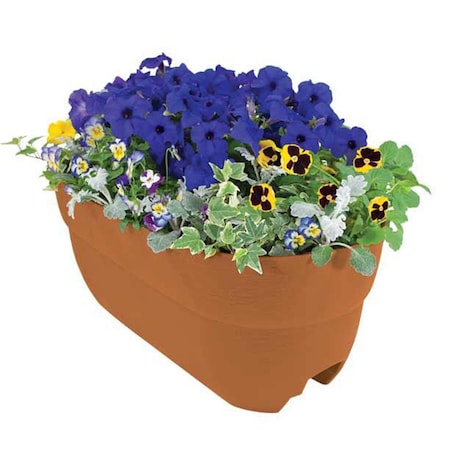 Emsco Group Bloomers Rail Planter 24 in. Multi Planter - Terra Cotta 2441-1